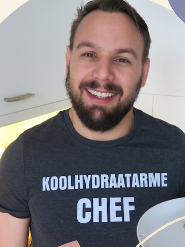 Heiko Hartsuijker, de koolhydraatarme chef, in zijn keuken